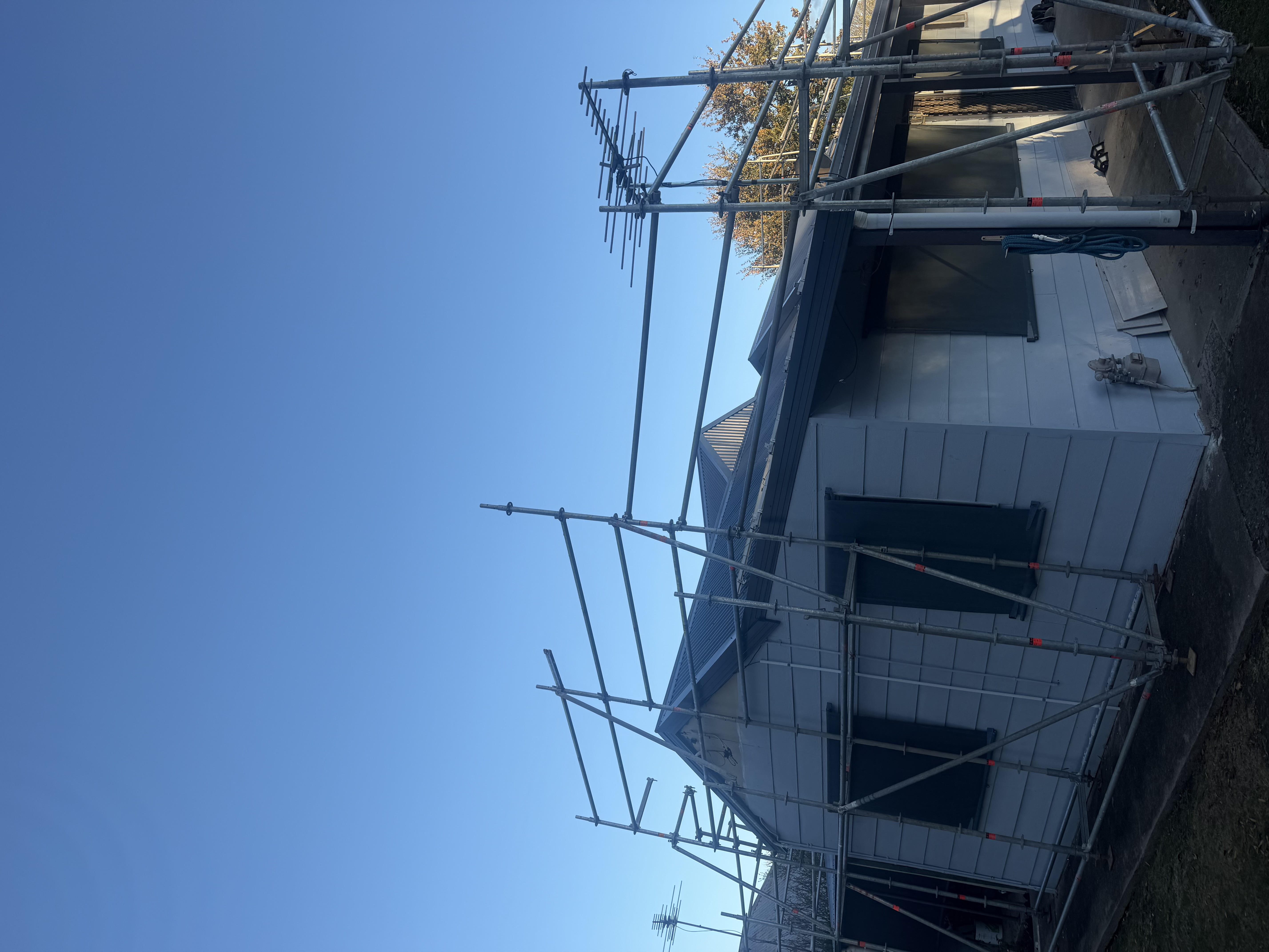 Roofing works in progress